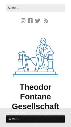 Vorschau der mobilen Webseite fontane-gesellschaft.de, Theodor Fontane Gesellschaft e.V.