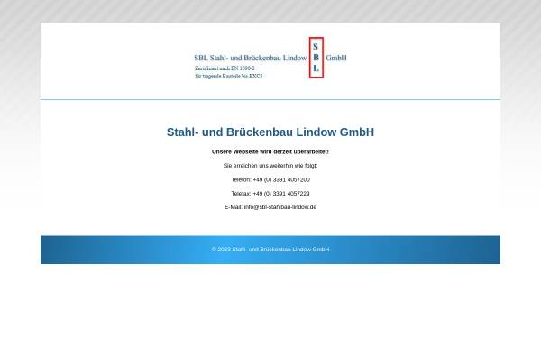 Vorschau von www.sbl-lindow.de, SBL Stahl und Brückenbau Lindow GmbH