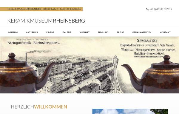 Vorschau von museum-rheinsberg.de, Keramik Museum Rheinsberg