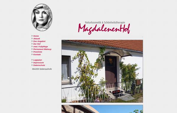 Vorschau von www.magdalenen-hof.de, MagdalenenHof - Naturkosmetik u. Schönheitstherapie