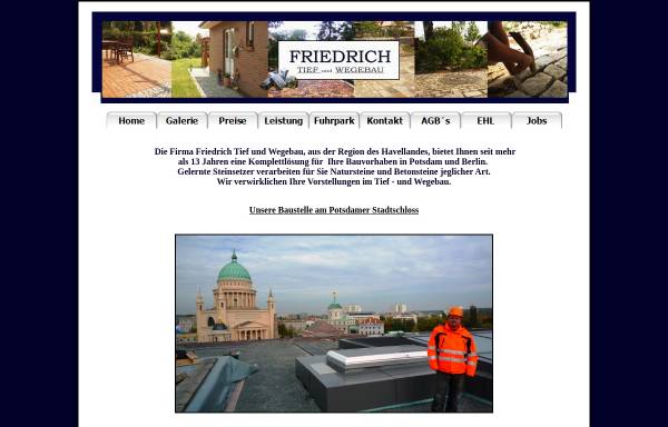 Vorschau von www.friedrich-wegebau.de, Friedrich Tief und Wegebau - Inh. Mario Friedrich