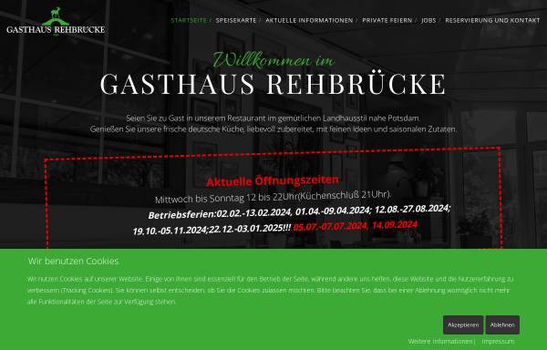 Vorschau von www.gasthaus-rehbruecke.de, Gasthaus Rehbrücke - Inh. Tilo Heinrich