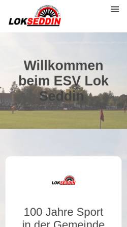 Vorschau der mobilen Webseite www.esv-lok-seddin.de, ESV Lok Seddin e.V.