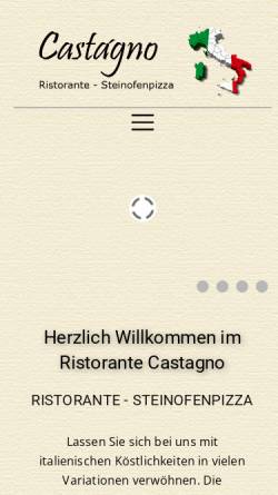 Vorschau der mobilen Webseite www.castagno-stahnsdorf.de, Ristorante Castagno - Inh. Florim Bekiri