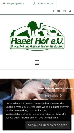 Vorschau der mobilen Webseite www.hagelhof.de, Hagel Hof e.V.