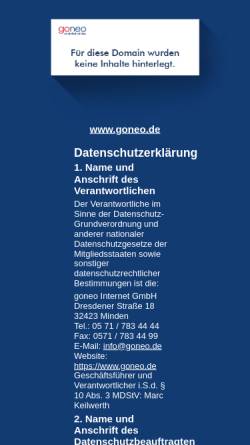 Vorschau der mobilen Webseite www.schuetzenhauslenzen.de, Schützenhaus Lenzen - Inh: Hans-Joachim Klein