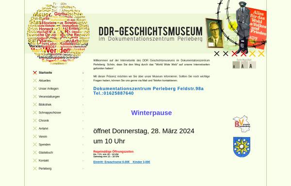 Vorschau von www.ddr-museum-perleberg.de, DDR-Geschichtsmuseum im Dokumentationszentrum Perleberg