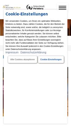 Vorschau der mobilen Webseite www.stadtmuseum-perleberg.de, Stadt-und Regionalmuseum Perleberg