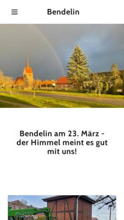 Vorschau der mobilen Webseite www.bendelin.de, Dorf- und Heimatverein Bendelin/Zichtow e.V.