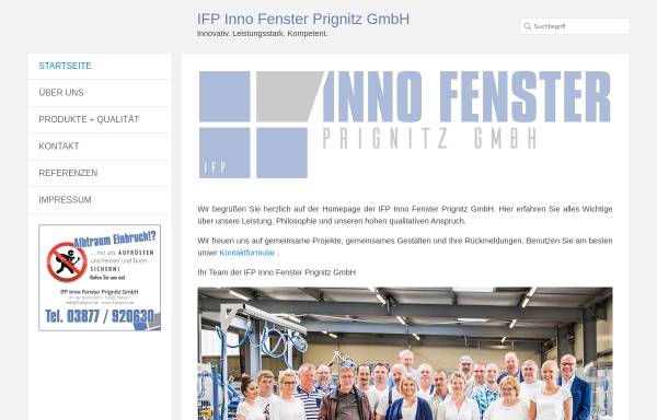 Vorschau von if-prignitz.de, IFP Inno Fenster Prignitz GmbH
