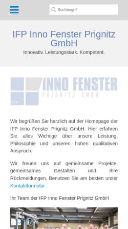 Vorschau der mobilen Webseite if-prignitz.de, IFP Inno Fenster Prignitz GmbH