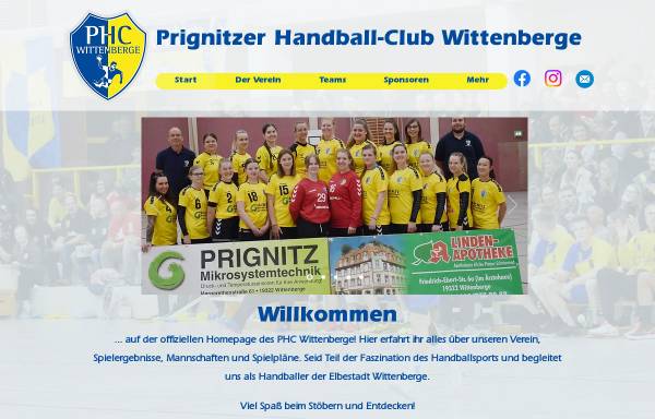 Vorschau von phc-wittenberge.de, Prignitzer Handball-Club Wittenberge e. V.