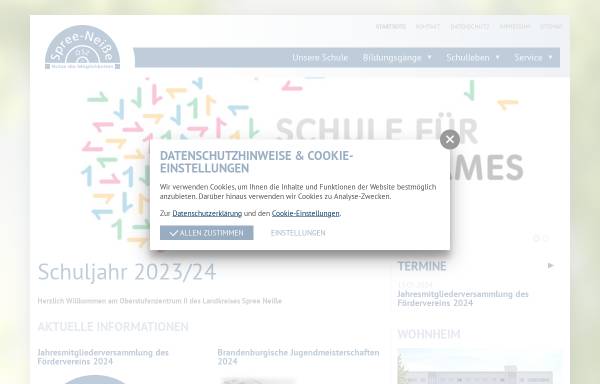 Vorschau von www.osz2spn.de, Oberstufenzentrum 2 des Landkreises Spree-Neiße