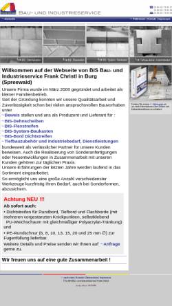 Vorschau der mobilen Webseite www.bis-christl.de, Bau- und Industrieservice Frank Christl (BIS)
