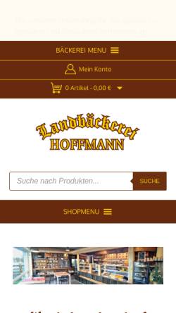 Vorschau der mobilen Webseite www.landbaeckerei-hoffmann.de, Landbäckerei Hoffmann - Inh. Sven Hoffmann