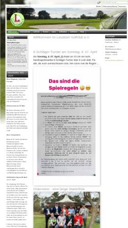Vorschau der mobilen Webseite www.lausitzer-golfclub.de, Lausitzer Golfclub e.V.