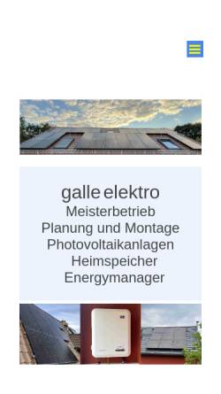Vorschau der mobilen Webseite www.licht-erlebnis.de, Galle Elektro - Inh. Frank Galle