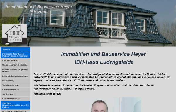 Vorschau von www.ibh.immoprofessional.de, Immobilien und Bauservice Heyer, IBH-Haus