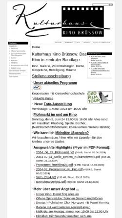 Vorschau der mobilen Webseite www.kulturhaus-kino-bruessow.de, Kulturhaus Kino Brüssow - Verein Lebendiges Brüssow e.V.
