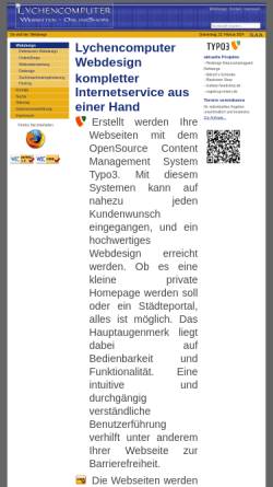 Vorschau der mobilen Webseite www.lychencomputer.de, Lychencomputer, Thomas Lehming