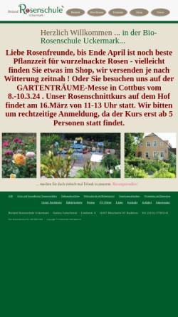 Vorschau der mobilen Webseite www.rosenschule-uckermark.de, Bioland Rosenschule Uckermark - Inh. Andrea Genschorek