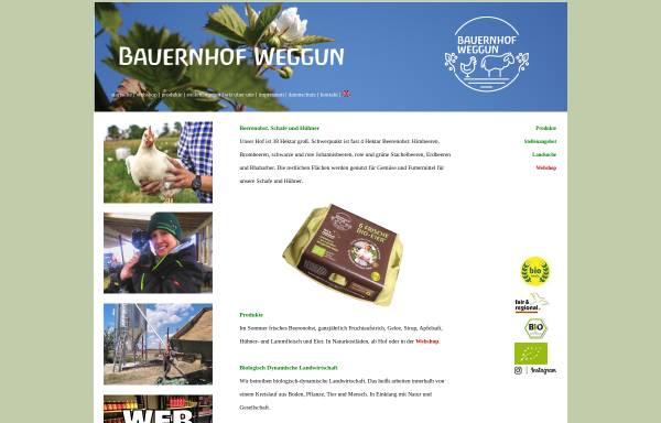 Vorschau von www.weggun.de, Demeter Bauernhof Weggun GbR