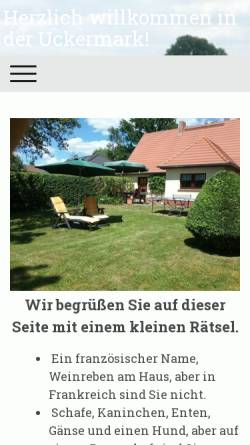 Vorschau der mobilen Webseite www.ferienhaus-sonnenhof.de, Ferienhaus Sonnenhof und Ferienwohnung - Familie Soyeaux
