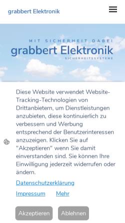 Vorschau der mobilen Webseite www.grabbert-elektronik.de, Grabbert Elektronik GmbH
