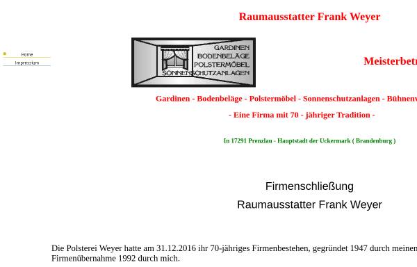 Vorschau von www.raumweyer.de, Raumausstatter Frank Weyer