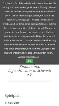 Vorschau der mobilen Webseite theaterstolperdraht.de, Theater Stolperdraht e.V.