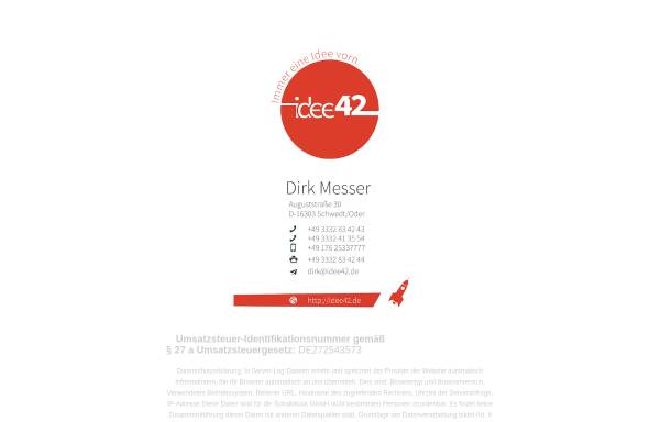 Vorschau von idee42.de, Idee42 - Inh. Dirk Messer