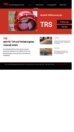 Vorschau der mobilen Webseite www.trschwedt.de, TRS - Tief- und Rohrleitungsbau Schwedt GmbH