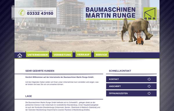Vorschau von www.bmr-schwedt.de, Baumaschinen Martin Runge GmbH