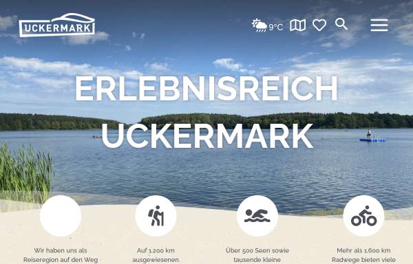 Vorschau von www.tourismus-uckermark.de, Tourismusverband Uckermark e.V. und tmu Tourismus Marketing Uckermark GmbH