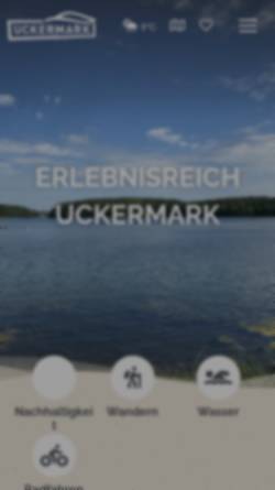 Vorschau der mobilen Webseite www.tourismus-uckermark.de, Tourismusverband Uckermark e.V. und tmu Tourismus Marketing Uckermark GmbH