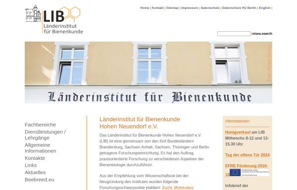 Vorschau von www2.hu-berlin.de, Länderinstitut für Bienenkunde Hohen Neuendorf e.V.