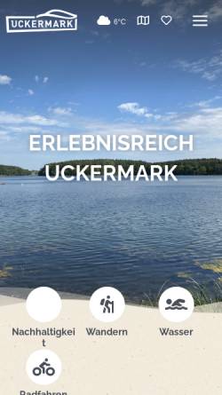 Vorschau der mobilen Webseite www.naturreich.de, Naturreich - Tourismus Marketing Uckermark GmbH (tmu)