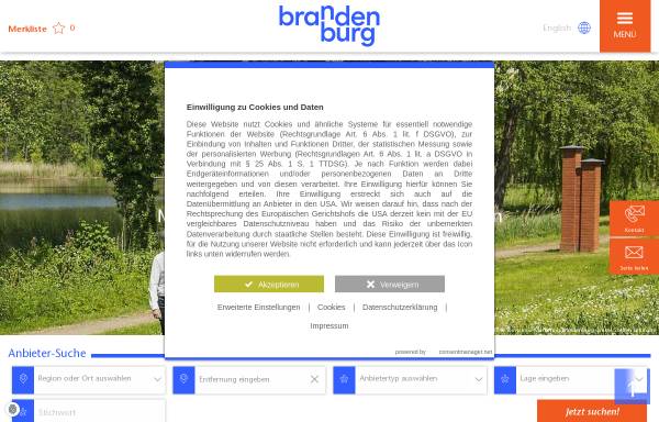 Vorschau von www.tagen-in-brandenburg.de, Tagungsführer Brandenburg - TMB Tourismus-Marketing Brandenburg GmbH