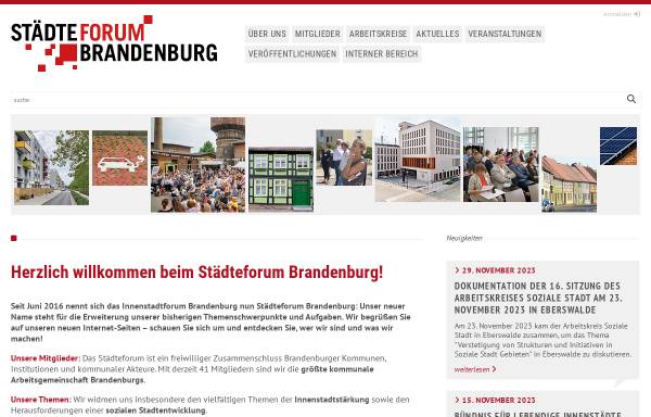Vorschau von www.staedteforum-brandenburg.de, Städteforum Brandenburg - B.B.S.M. Brandenburgische Beratungsgesellschaft für Stadterneuerung und Modernisierung mbH