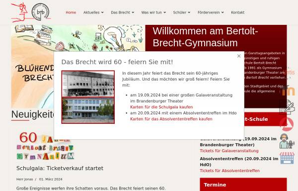 Vorschau von www.brecht-gym.de, Bertolt-Brecht-Gymnasium Brandenburg a.d. Havel
