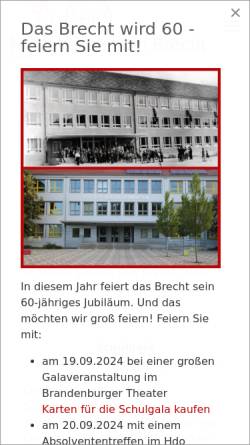 Vorschau der mobilen Webseite www.brecht-gym.de, Bertolt-Brecht-Gymnasium Brandenburg a.d. Havel