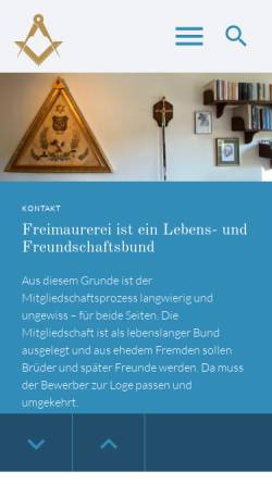 Vorschau der mobilen Webseite freimaurer-brandenburg.de, Johannisloge Friedrich zur Tugend e.V.