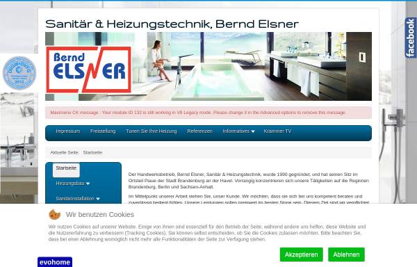 Vorschau von www.heizung.elsner-hls.de, Sanitär & Heizungstechnik, Energieberater SHK