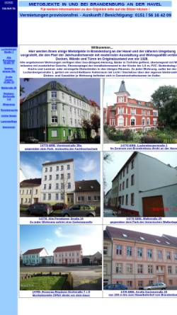 Vorschau der mobilen Webseite www.miete-brb.de, Mieten in Brandenburg/Havel - Dipl. - Ing. Hartmut Unruh