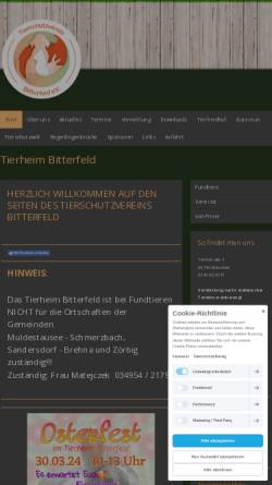 Vorschau der mobilen Webseite www.tierheim-bitterfeld.de, Tierheim Bitterfeld