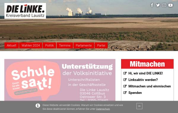 Vorschau von www.dielinke-lausitz.de, Kreisvorstand Die Linke. Lausitz