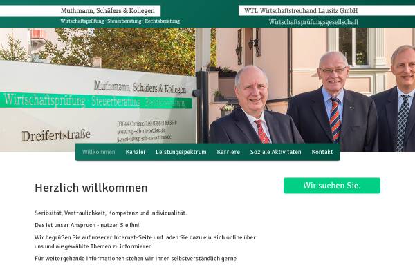 Vorschau von www.wp-stb-cottbus.de, Muthmann, Schäfers und Kollegen