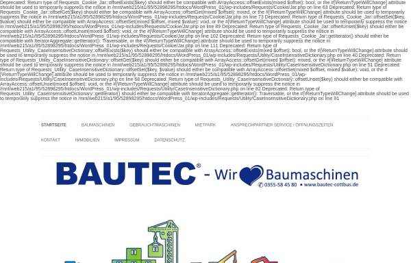 Vorschau von web.bautec-cb.de, Bautec Beteiligungsgesellschaft mbH & Co. Vermiet- und Service KG