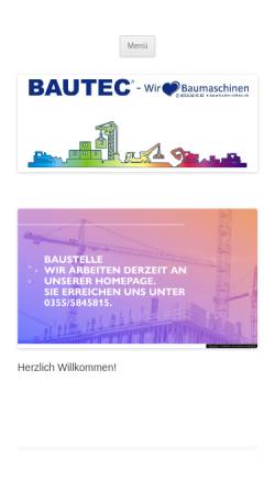 Vorschau der mobilen Webseite web.bautec-cb.de, Bautec Beteiligungsgesellschaft mbH & Co. Vermiet- und Service KG