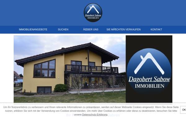 Vorschau von www.sabow-immobilien.de, Dagobert Sabow Immobilien